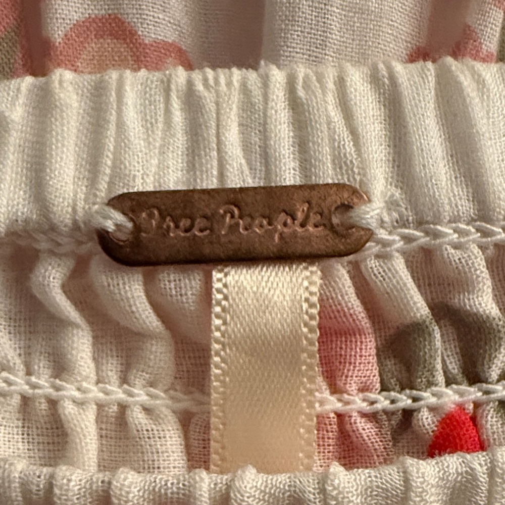 Free People Vibrant Red and Cream Maxi Skirt - Picture 9 of 9